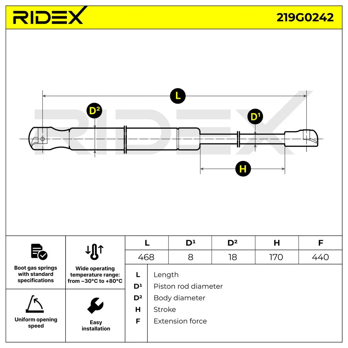 Gas Spring, boot/cargo area