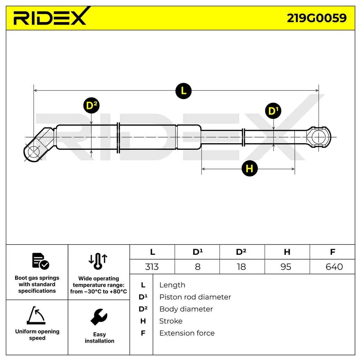 Gas Spring, boot/cargo area