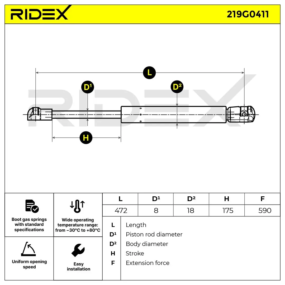 Gas Spring, boot/cargo area