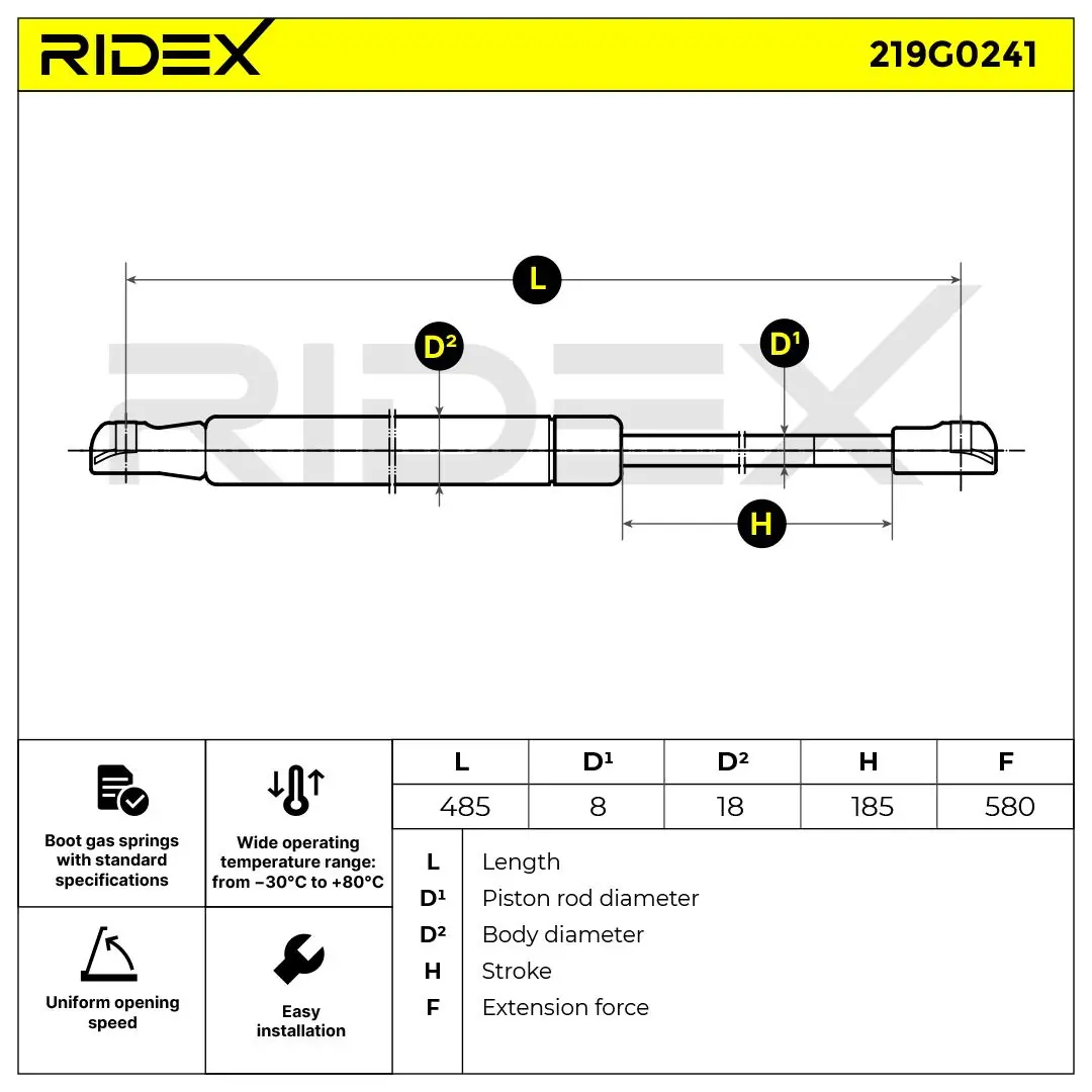 Gas Spring, boot/cargo area