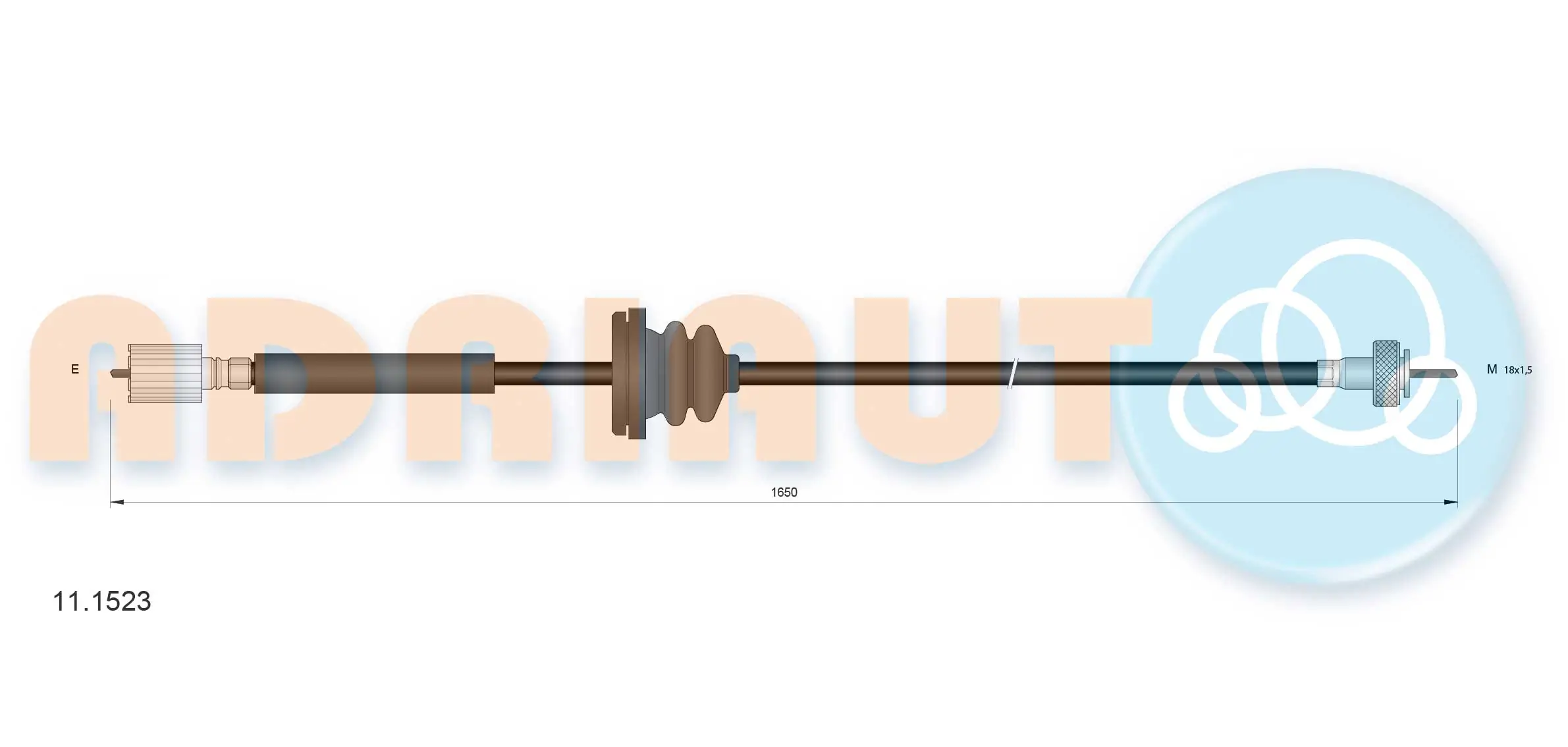 Câble flexible de commande de compteur ADRIAUTO 11.1523