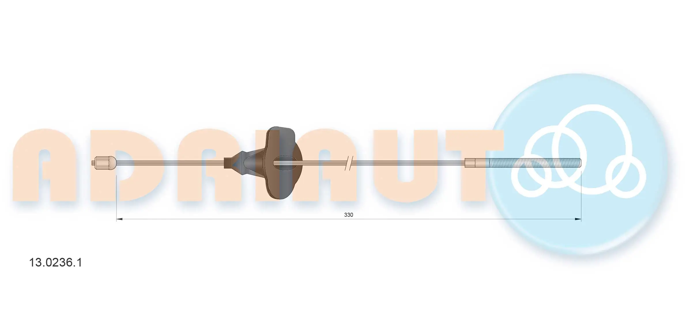 Tirette à câble, frein de stationnement ADRIAUTO 13.0236.1