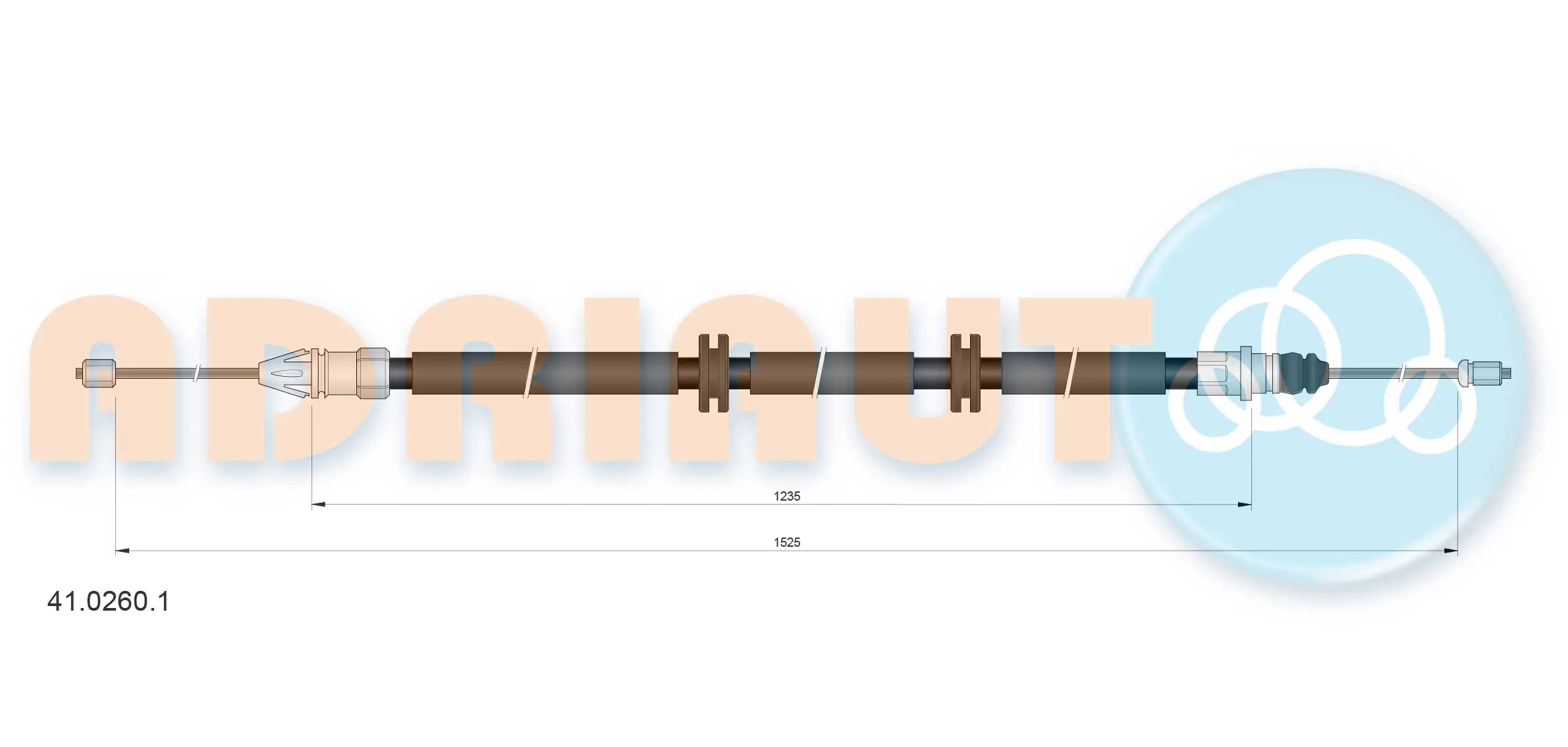 Tirette à câble, frein de stationnement ADRIAUTO 41.0260.1