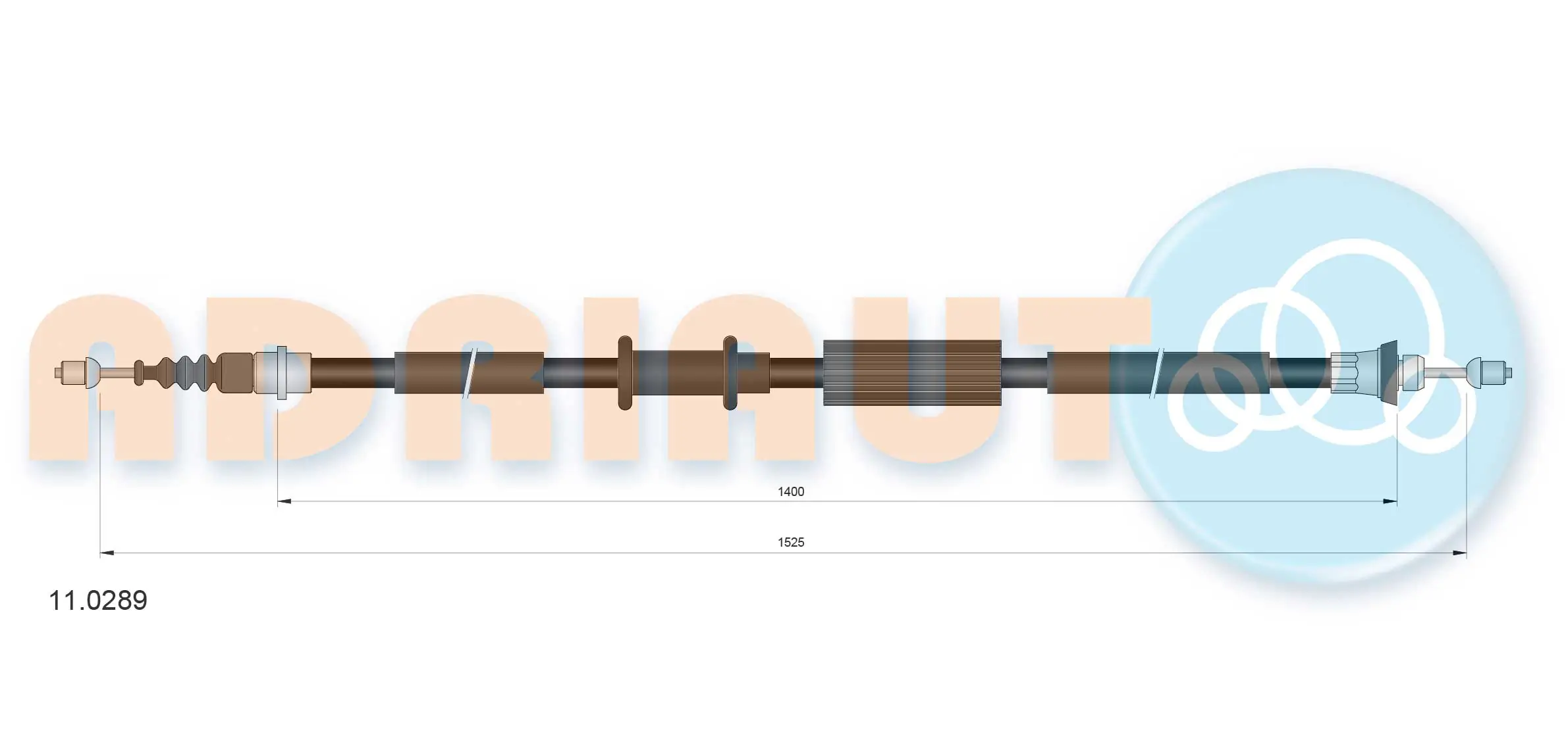 Tirette à câble, frein de stationnement ADRIAUTO 11.0289