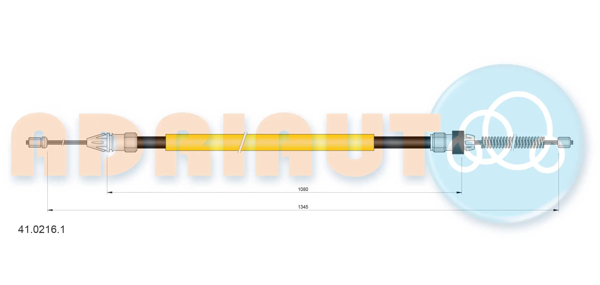 Tirette à câble, frein de stationnement ADRIAUTO 41.0216.1