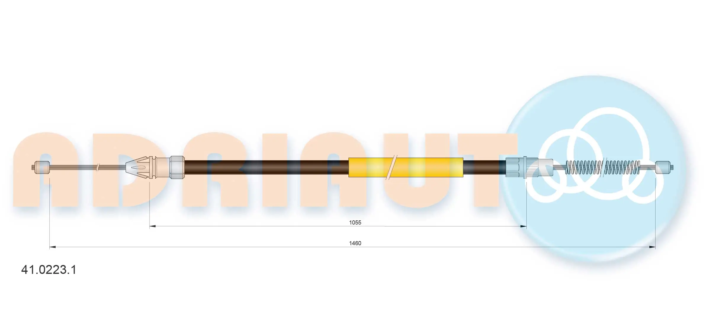Tirette à câble, frein de stationnement ADRIAUTO 41.0223.1