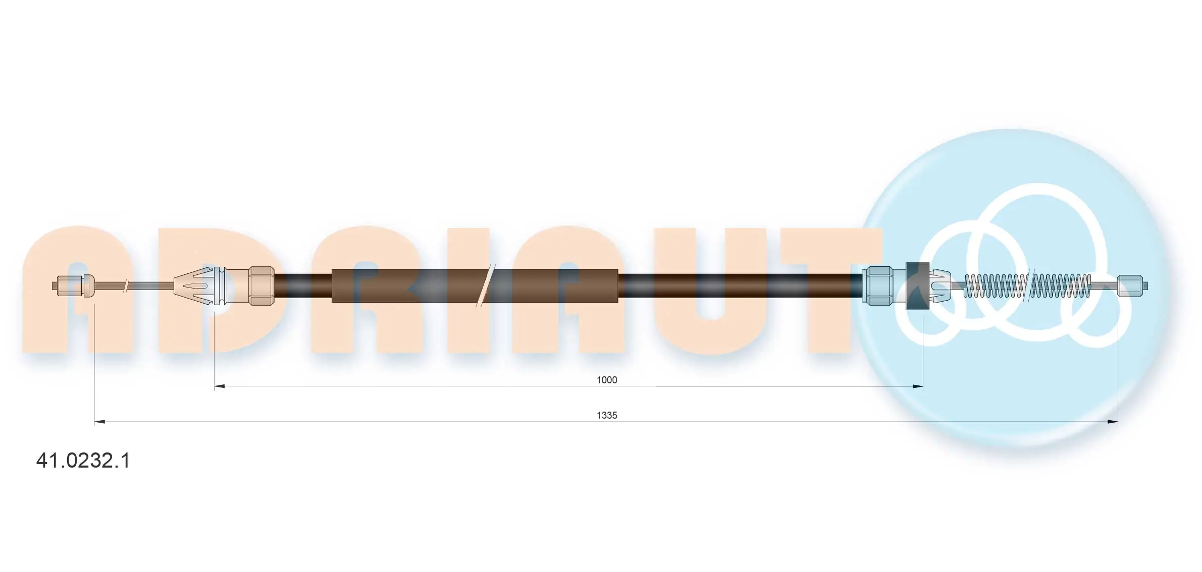 Tirette à câble, frein de stationnement ADRIAUTO 41.0232.1