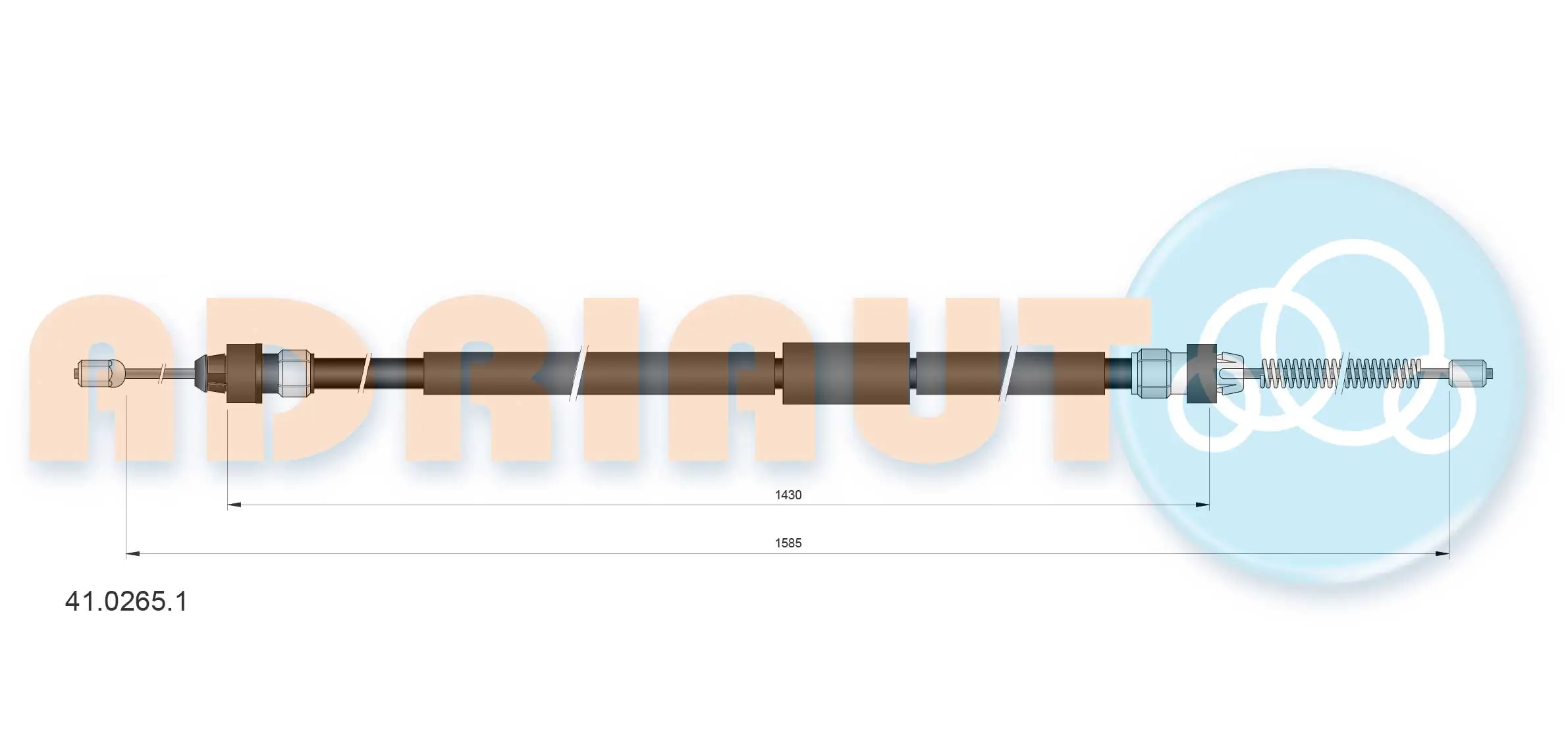 Tirette à câble, frein de stationnement ADRIAUTO 41.0265.1