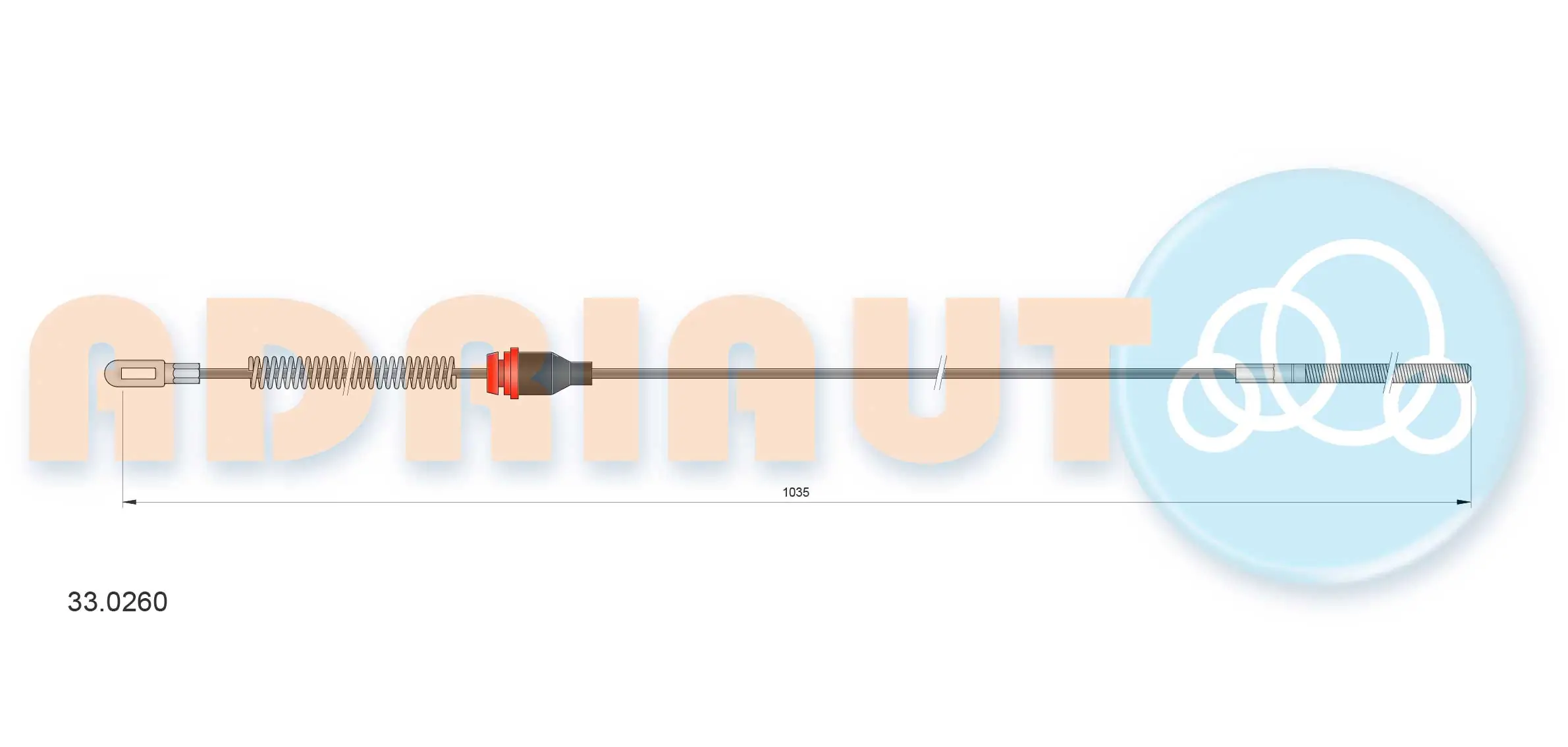 Tirette à câble, frein de stationnement ADRIAUTO 33.0260