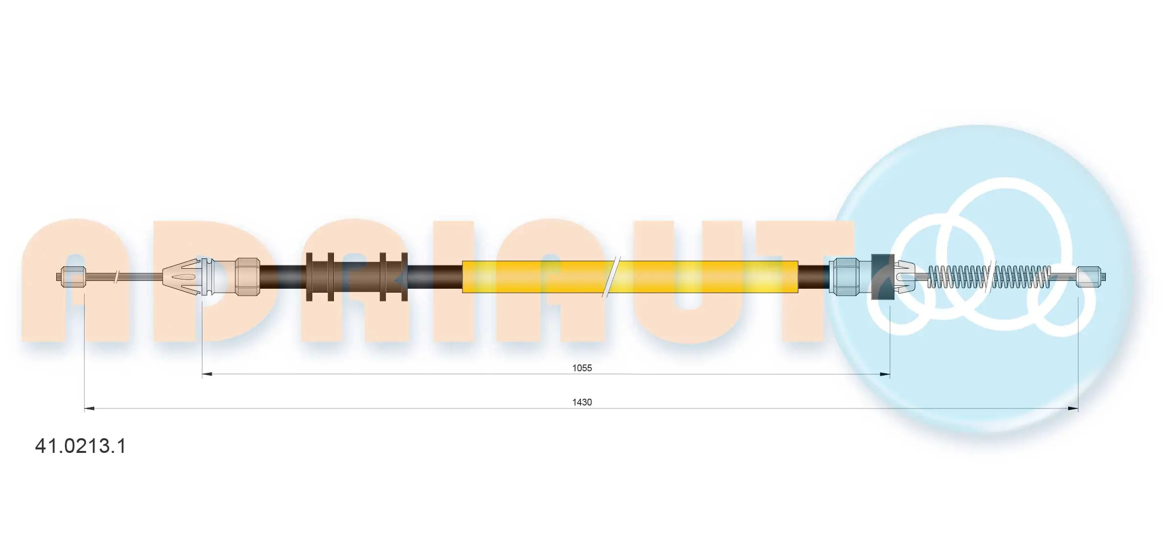 Tirette à câble, frein de stationnement ADRIAUTO 41.0213.1