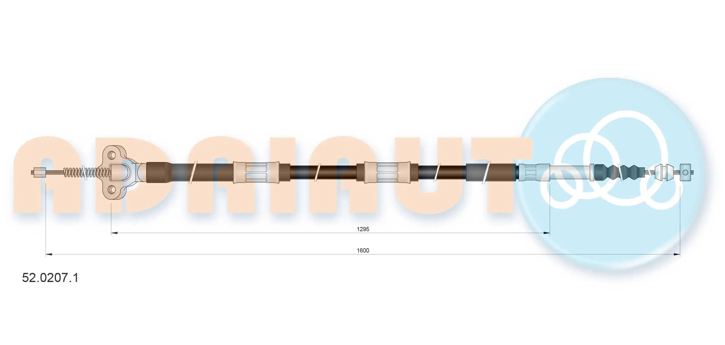 Tirette à câble, frein de stationnement ADRIAUTO 52.0207.1