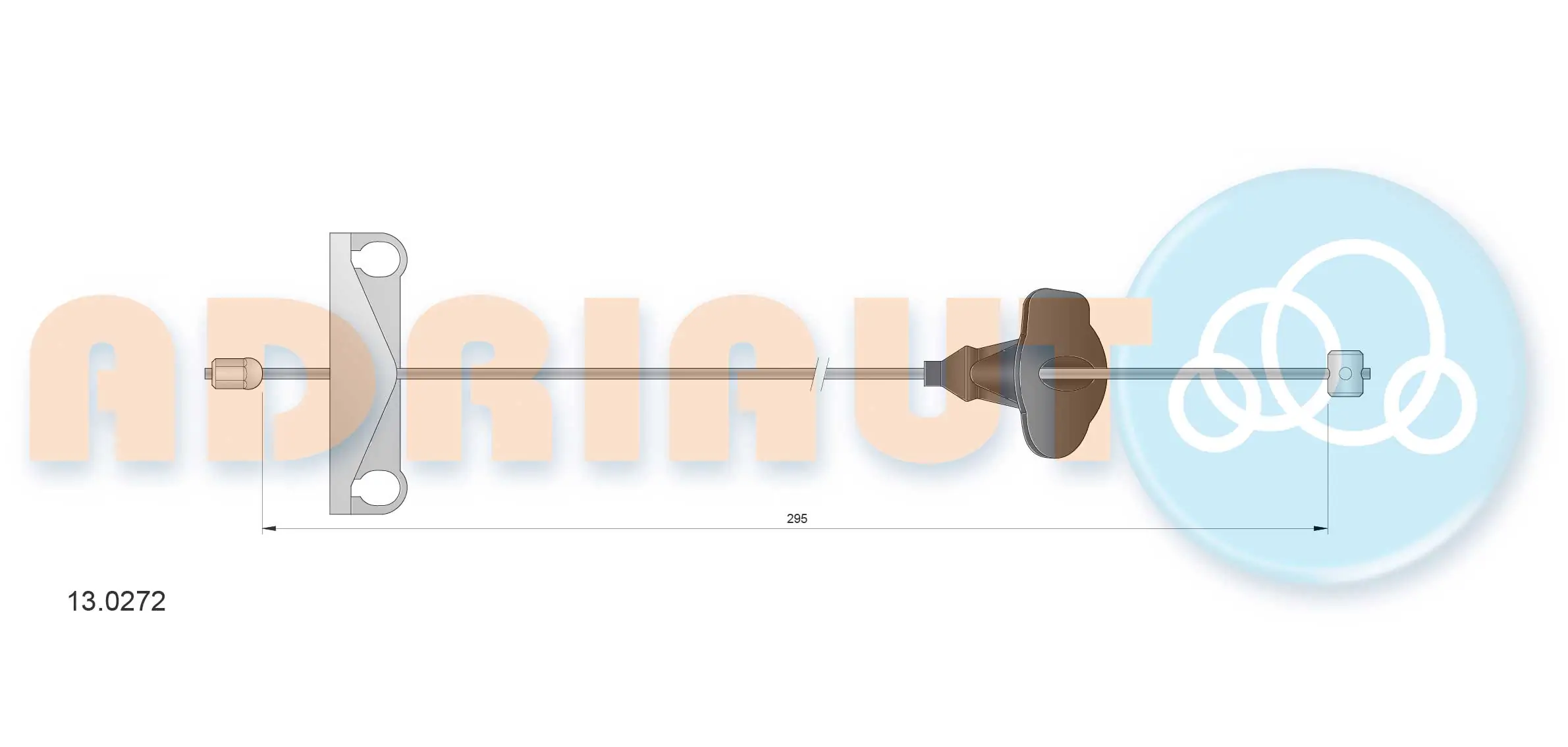 Tirette à câble, frein de stationnement ADRIAUTO 13.0272