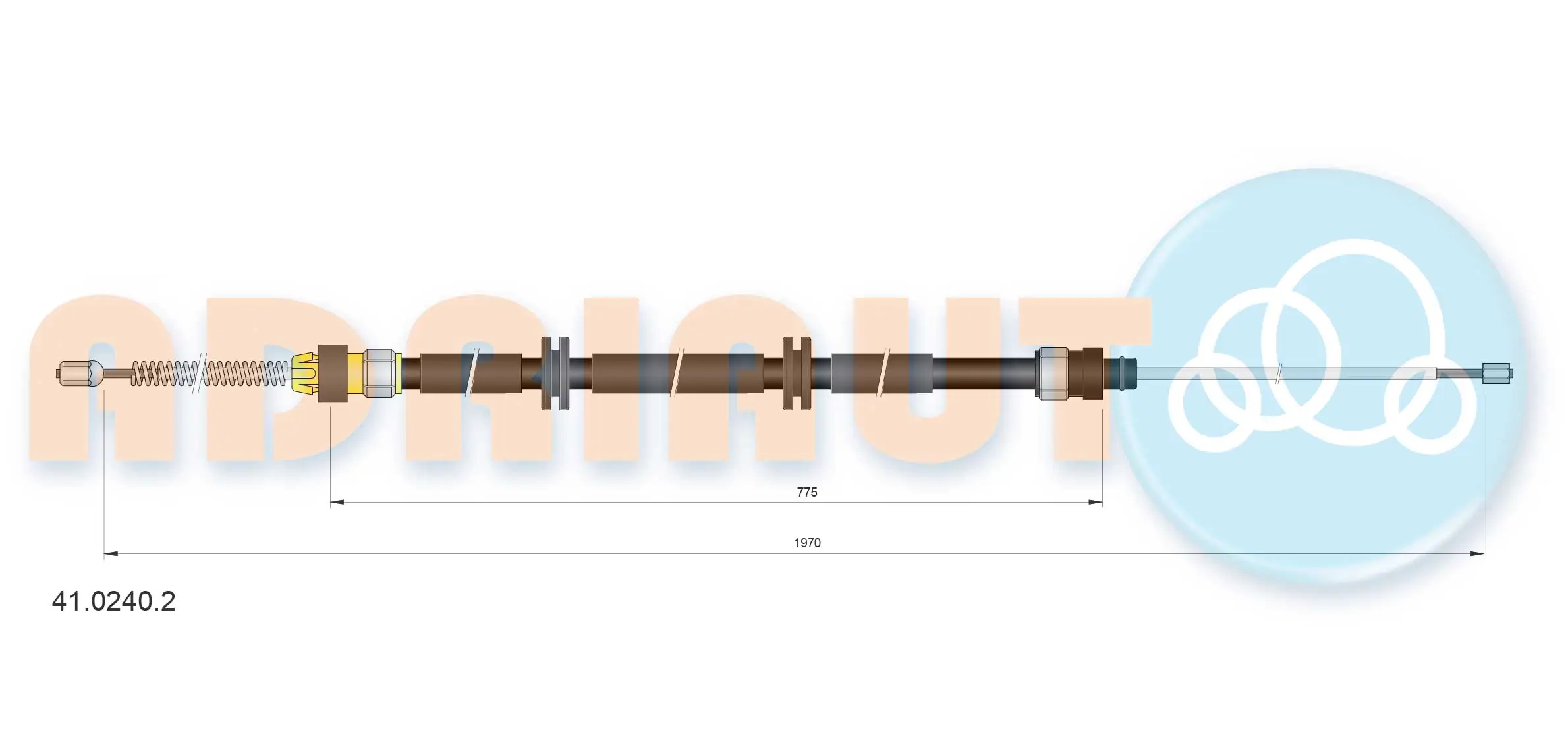 Tirette à câble, frein de stationnement ADRIAUTO 41.0240.2