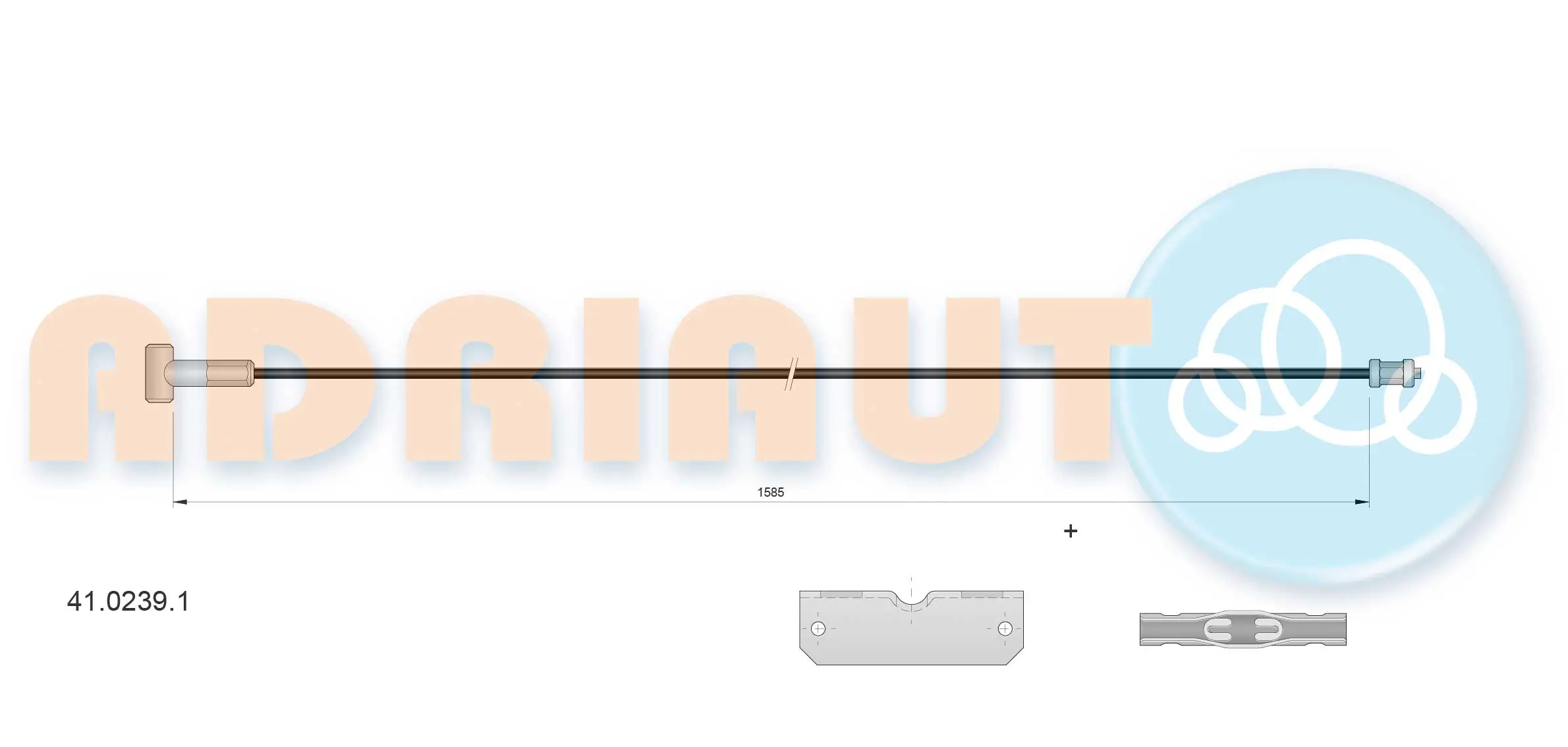 Tirette à câble, frein de stationnement ADRIAUTO 41.0239.1