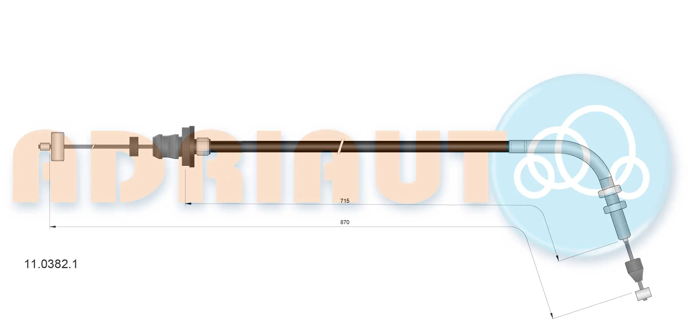 Câble d'accélération ADRIAUTO 11.0382.1