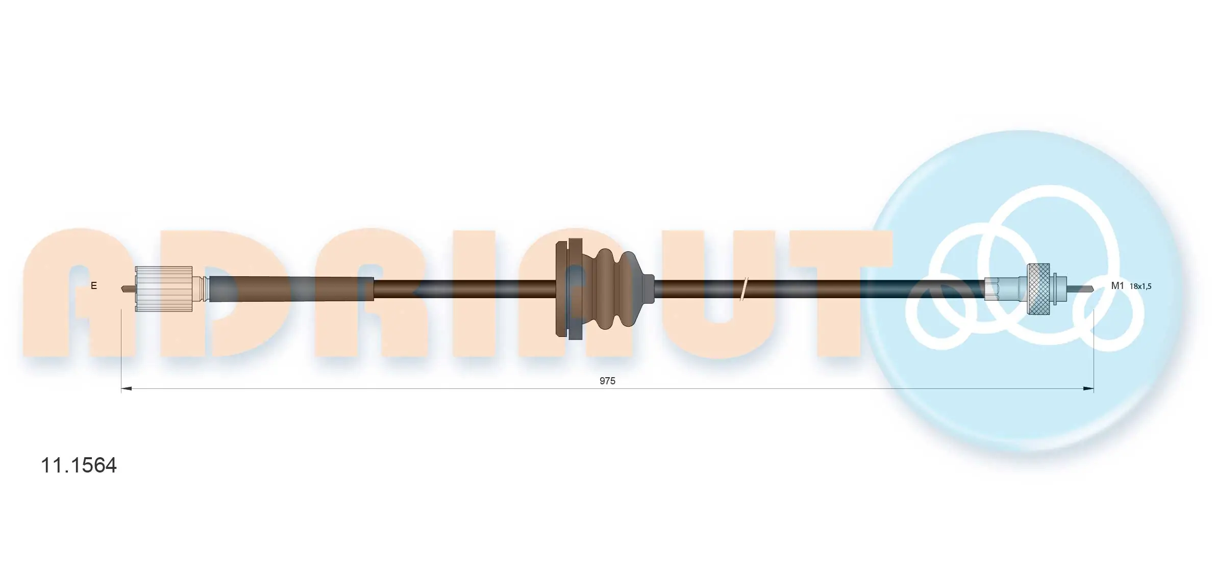 Câble flexible de commande de compteur ADRIAUTO 11.1564
