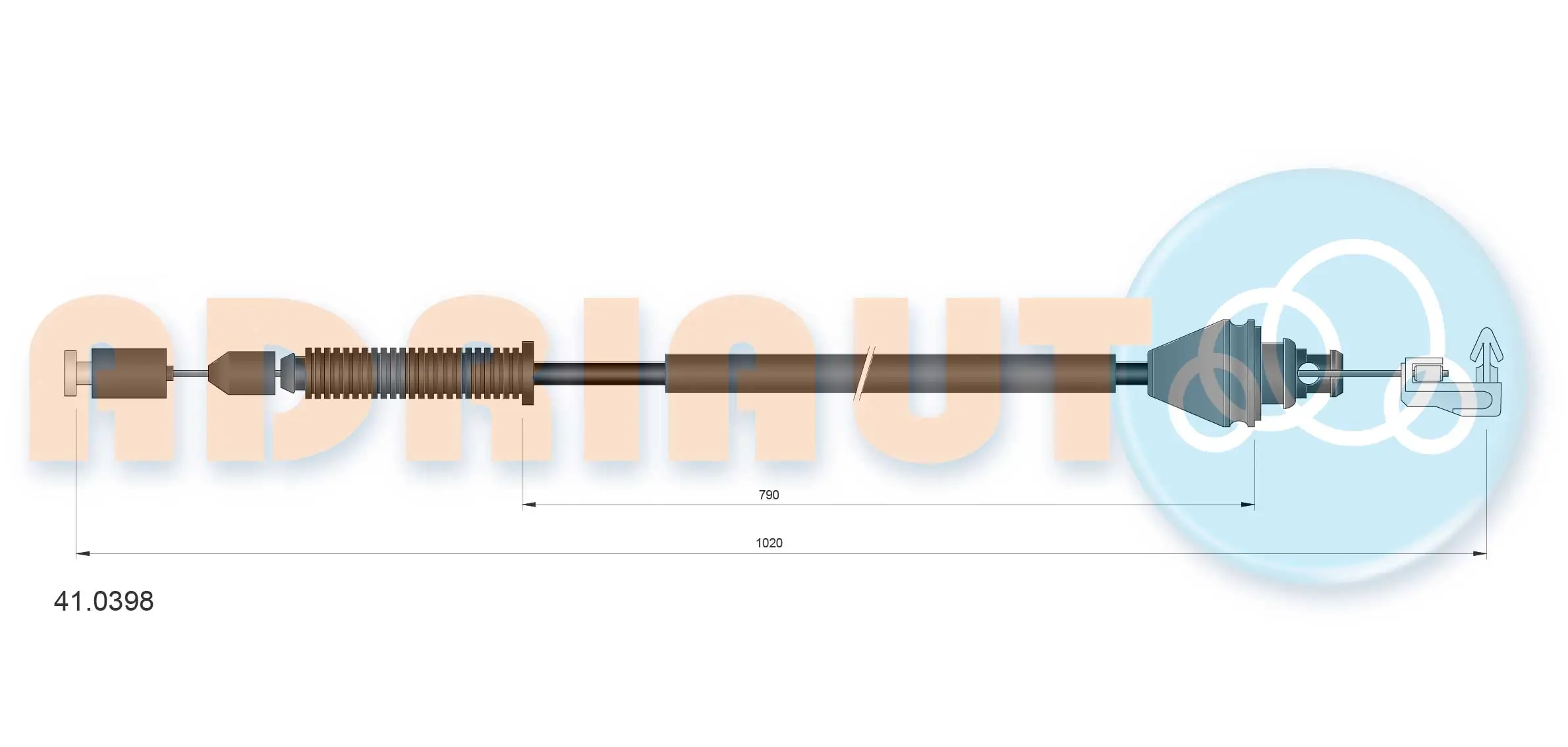 Câble d'accélération ADRIAUTO 41.0398