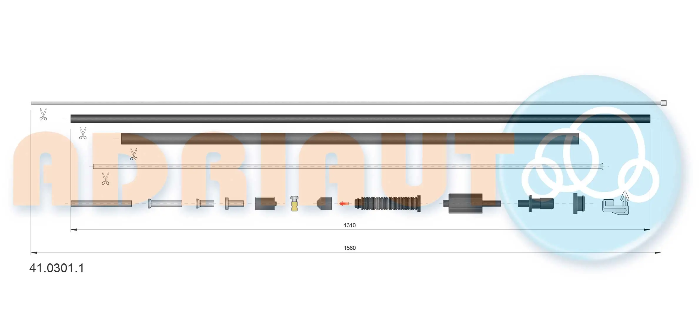 Câble d'accélération ADRIAUTO 41.0301.1