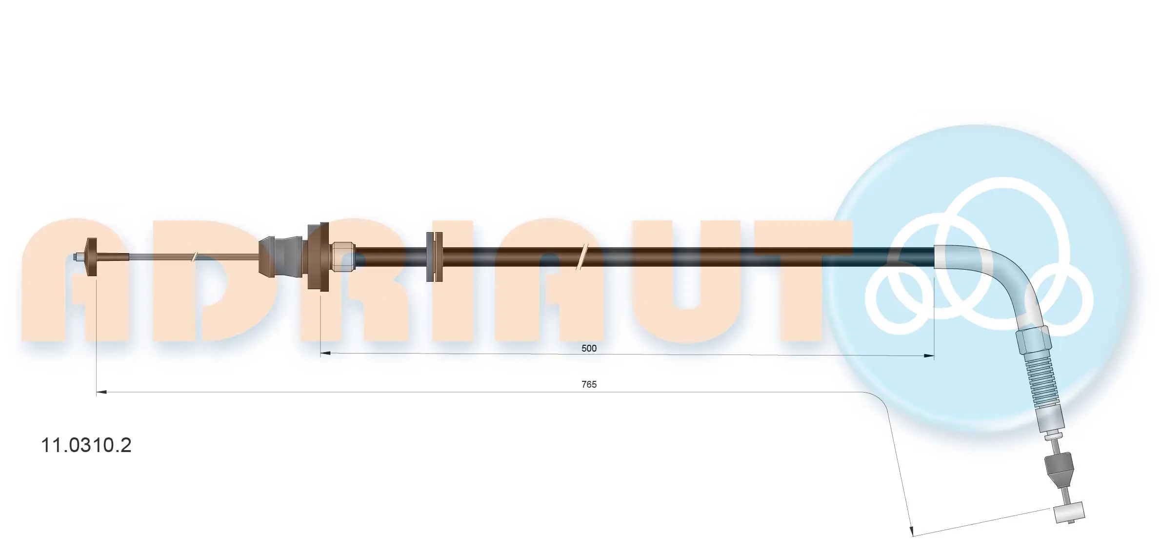 Câble d'accélération ADRIAUTO 11.0310.2