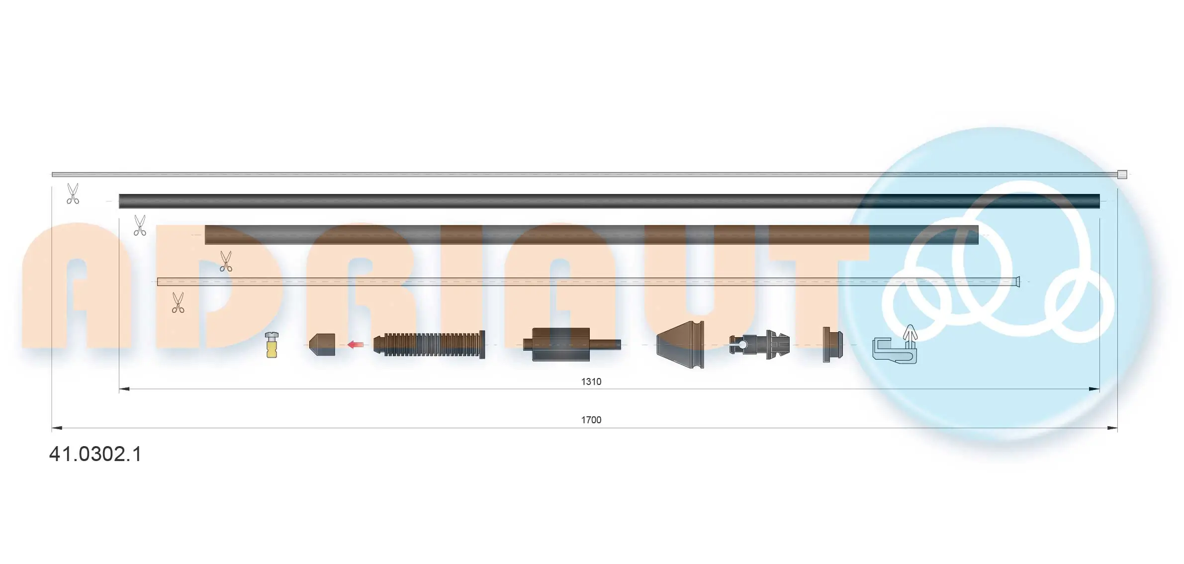 Câble d'accélération ADRIAUTO 41.0302.1