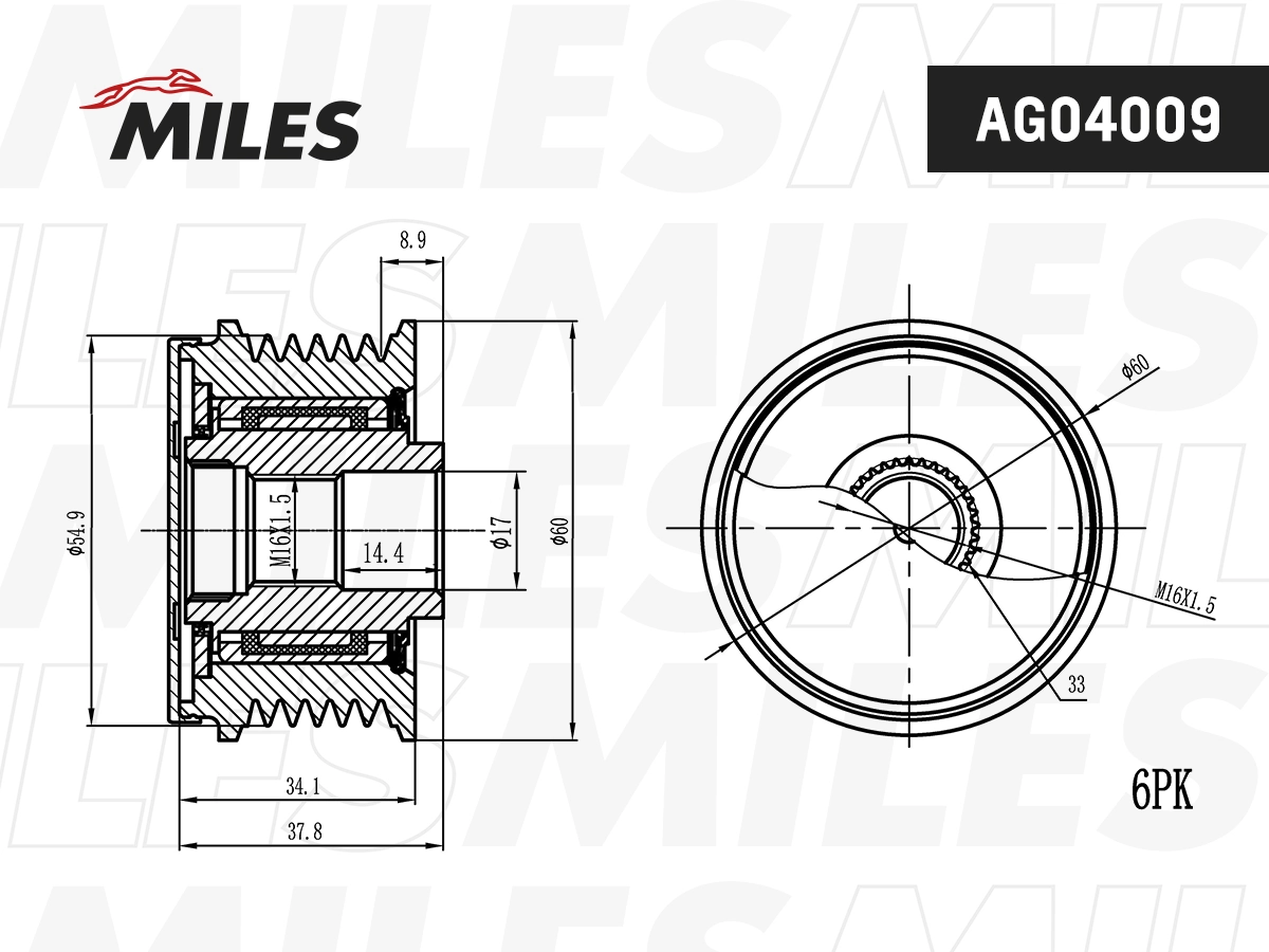 Alternator Freewheel Clutch