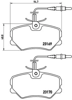 Kit de plaquettes de frein, frein à disque BREMBO P 61 050