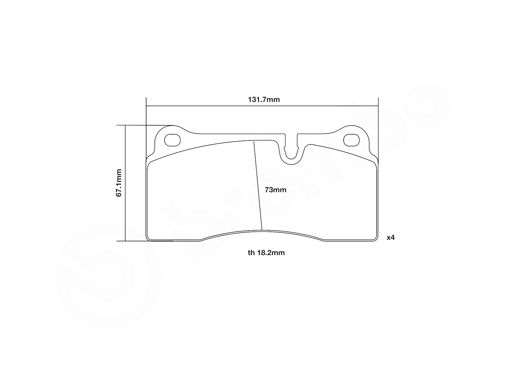 Kit de plaquettes de freins de haute performance BREMBO 07.B315.73