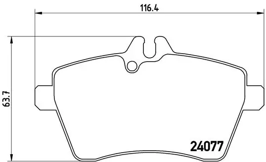 Kit de plaquettes de frein, frein à disque BREMBO P 50 056