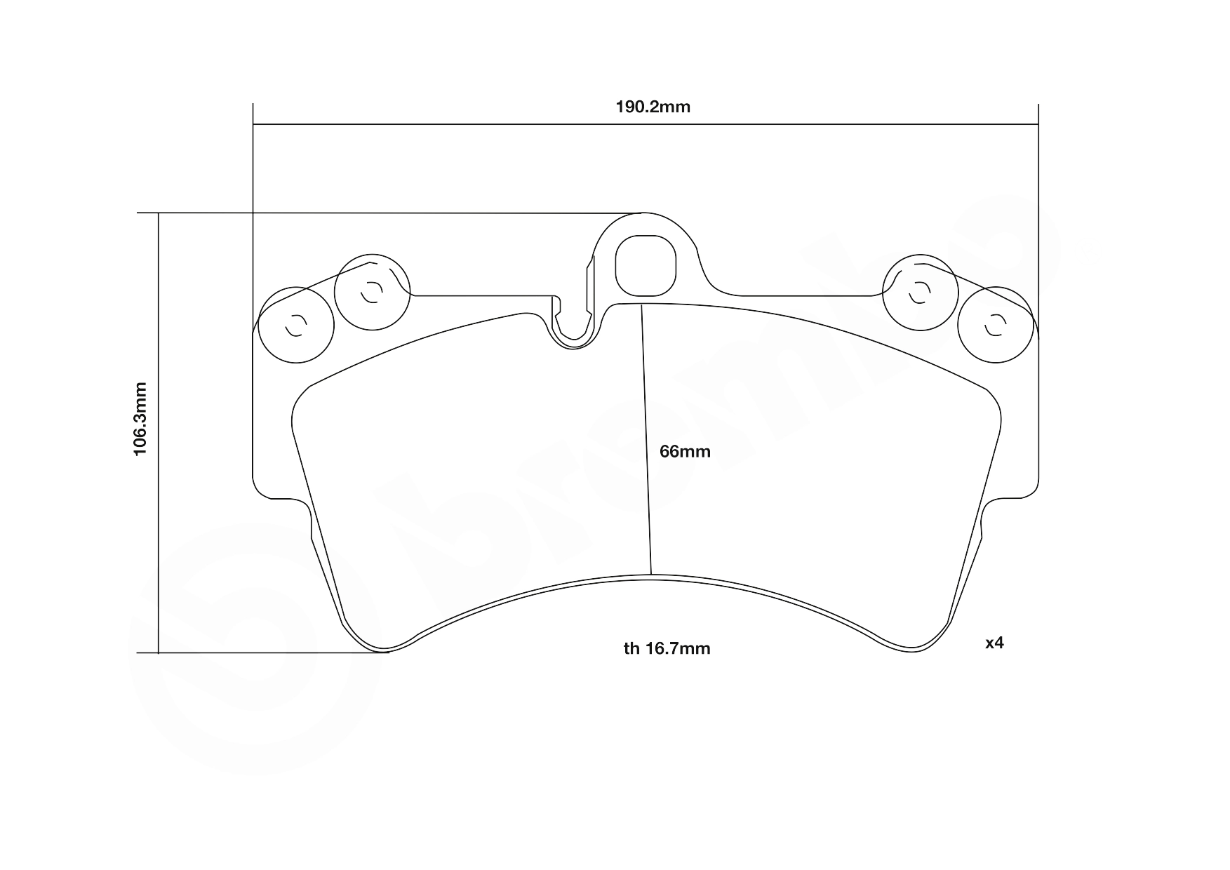 Kit de plaquettes de freins de haute performance BREMBO 07.B314.20