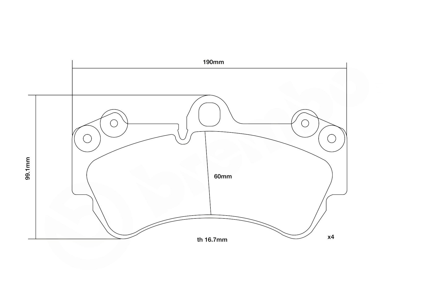 Kit de plaquettes de freins de haute performance BREMBO 07.D435.41