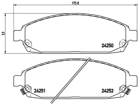 BREMBO P37010 — Колодки гальмівні дискові