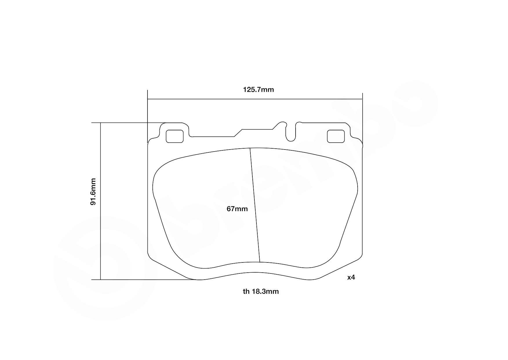 Kit de plaquettes de freins de haute performance BREMBO 07.D435.45