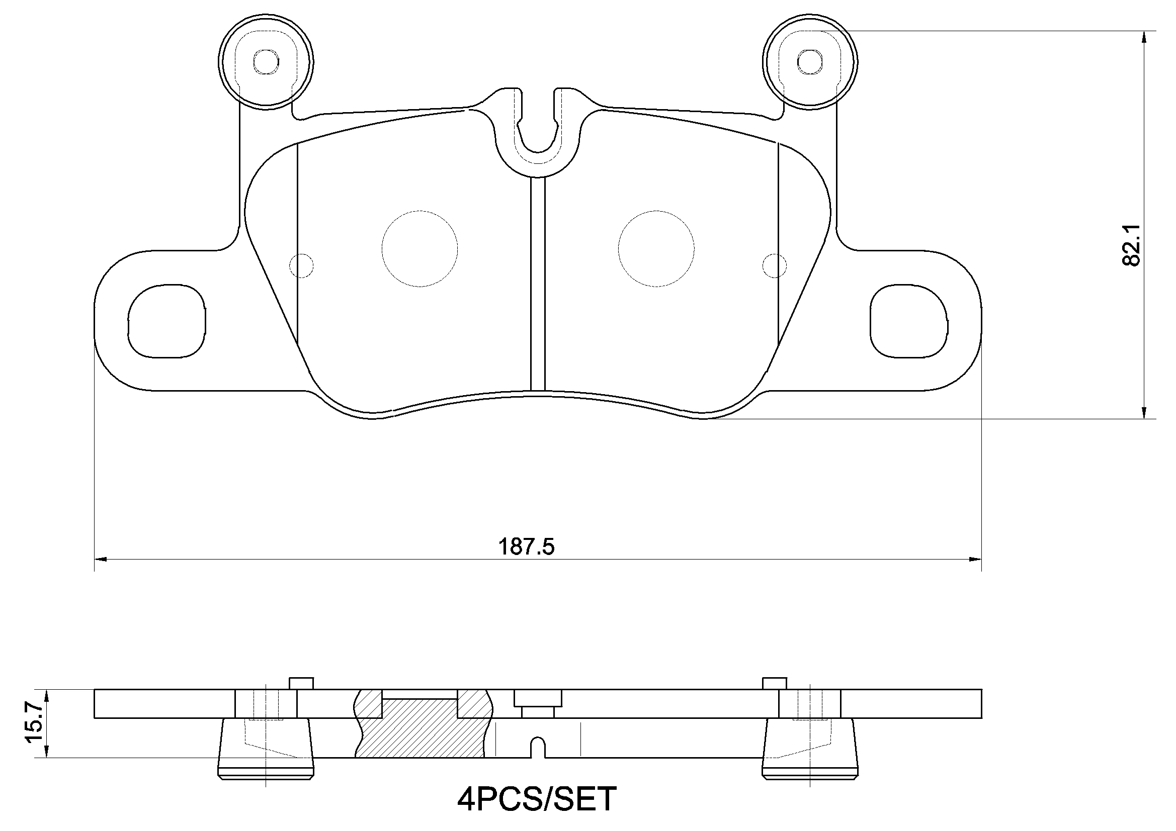 Kit de plaquettes de frein, frein à disque BREMBO P 65 044