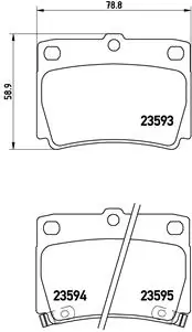 BREMBO P 54 026 — Колодка гальм. диск. MITSUBISHI PAJERO II (V2_W, V4_W) задн. (вир-во BREMBO)