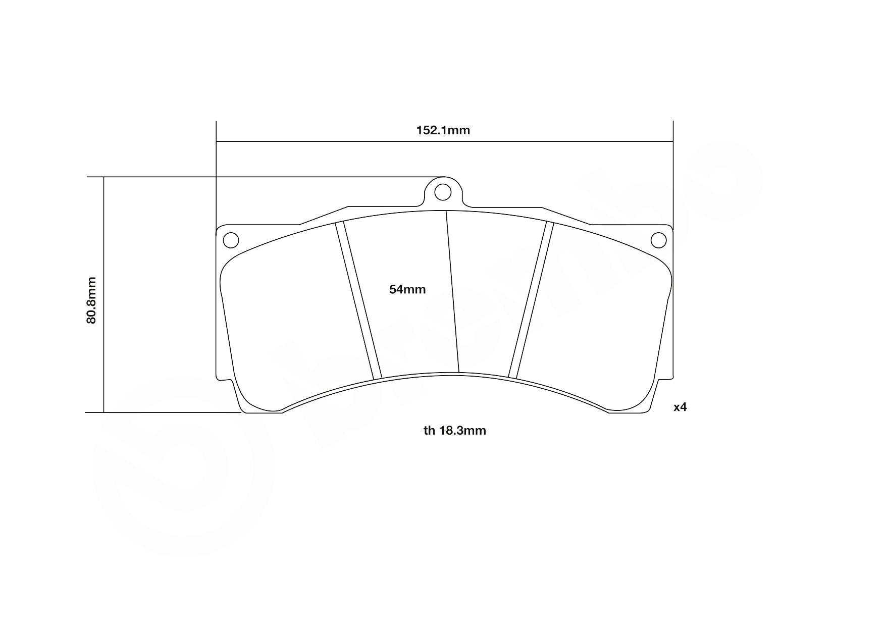 Kit de plaquettes de freins de haute performance BREMBO 07.B314.91