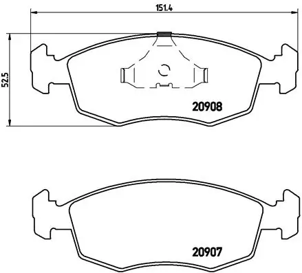 Kit de plaquettes de frein, frein à disque BREMBO P 24 019