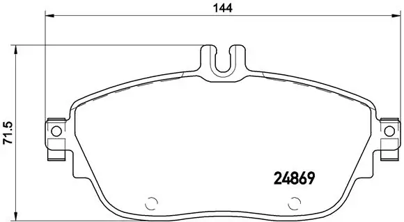 Kit de plaquettes de frein, frein à disque BREMBO P 50 093
