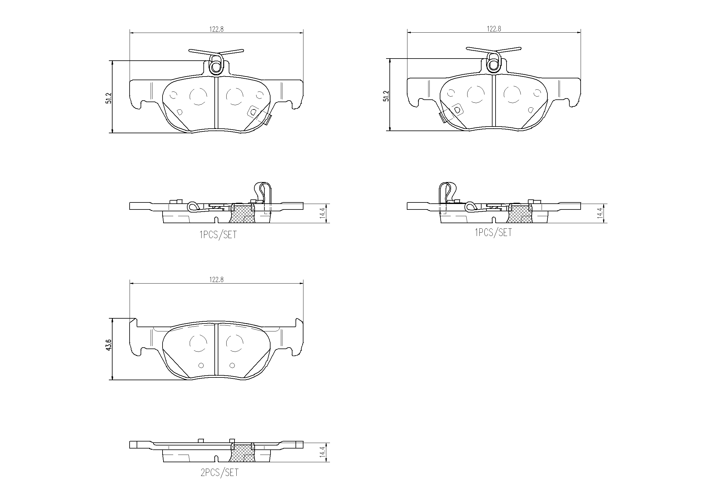 Kit de plaquettes de frein, frein à disque BREMBO P 49 064