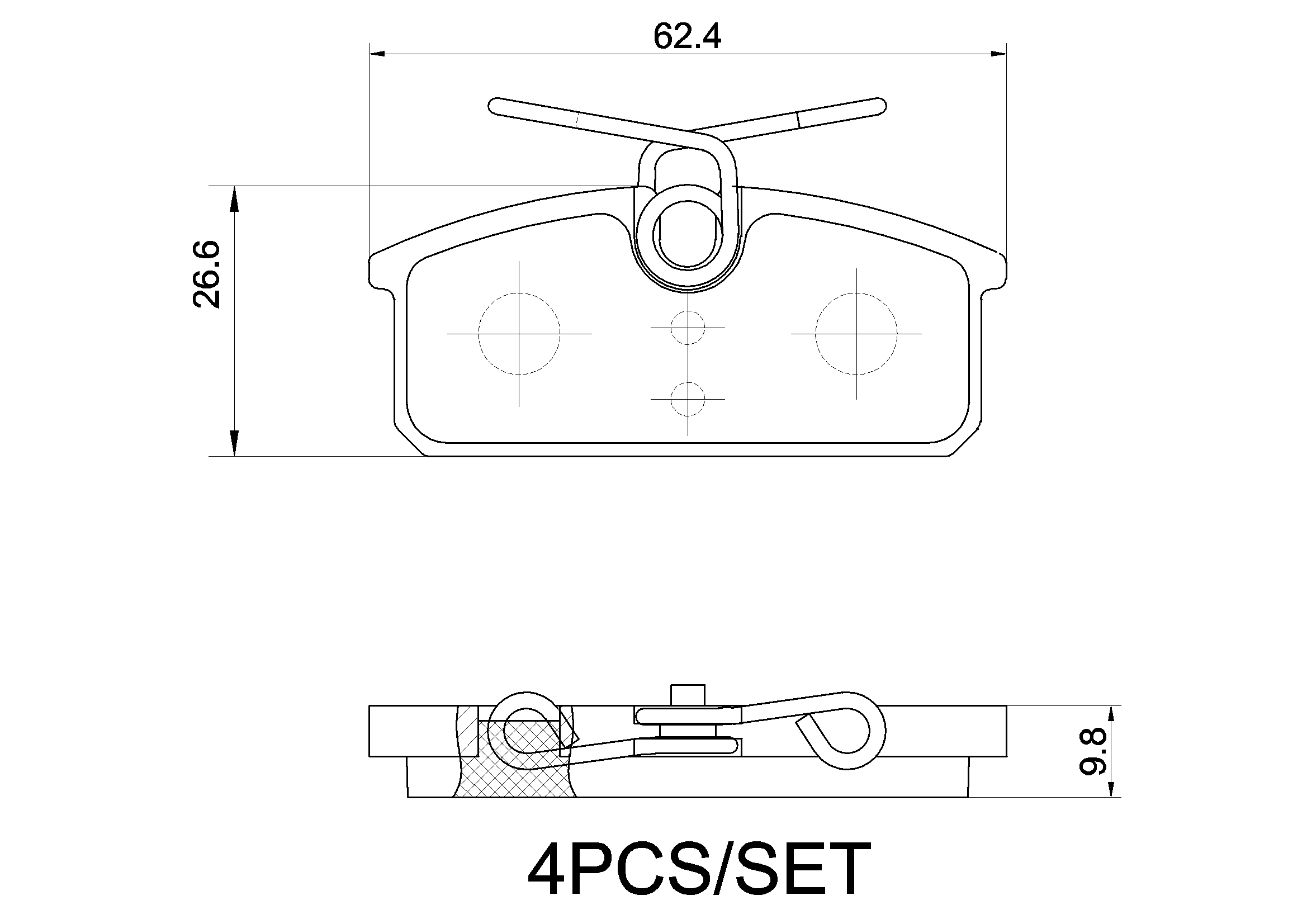 Kit de plaquettes de frein, frein à disque BREMBO P 68 077