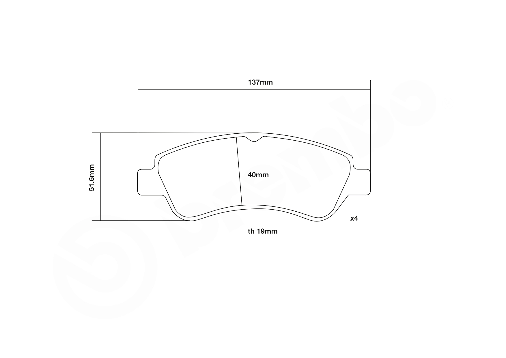 Kit de plaquettes de freins de haute performance BREMBO 07.B314.38