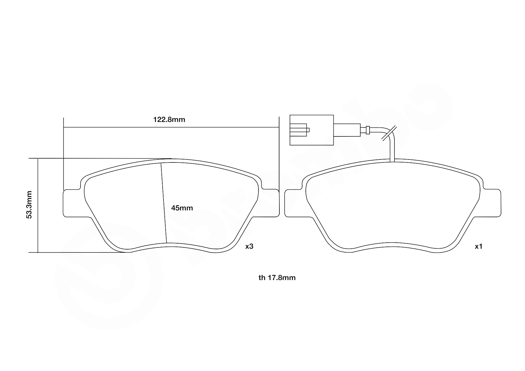 Kit de plaquettes de freins de haute performance BREMBO 07.B314.04