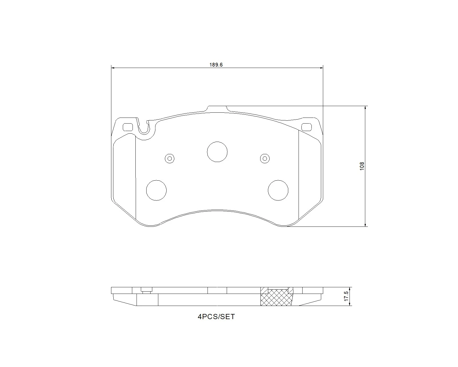 Kit de plaquettes de frein, frein à disque BREMBO P 50 178
