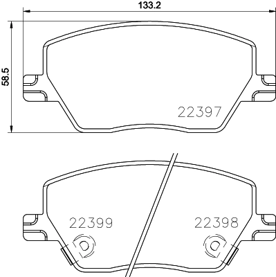 Kit de plaquettes de frein, frein à disque BREMBO P 23 170