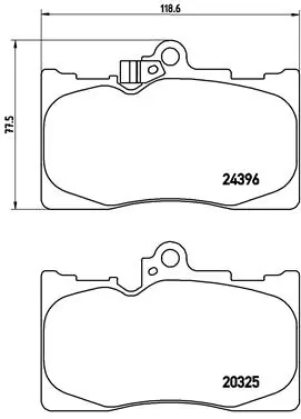 BREMBO P 83 072 — Колодка гальм. диск. LEXUS GS передн. (вир-во BREMBO)