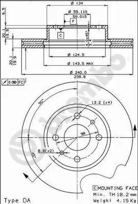 Disque de frein BREMBO 09.3023.20