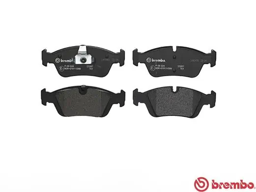 Kit de plaquettes de frein, frein à disque BREMBO P 06 024