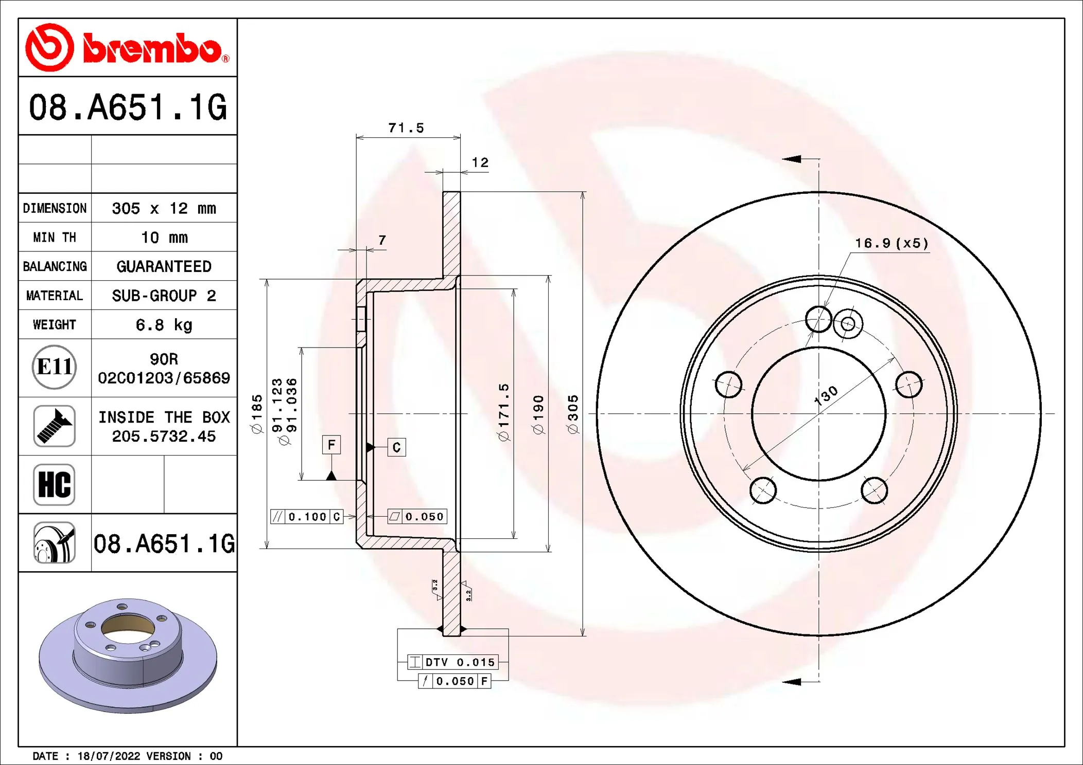 Kit de freins, frein à disques BREMBO KT 10 037