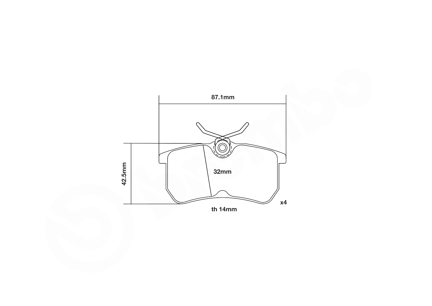 Kit de plaquettes de freins de haute performance BREMBO 07.B315.94