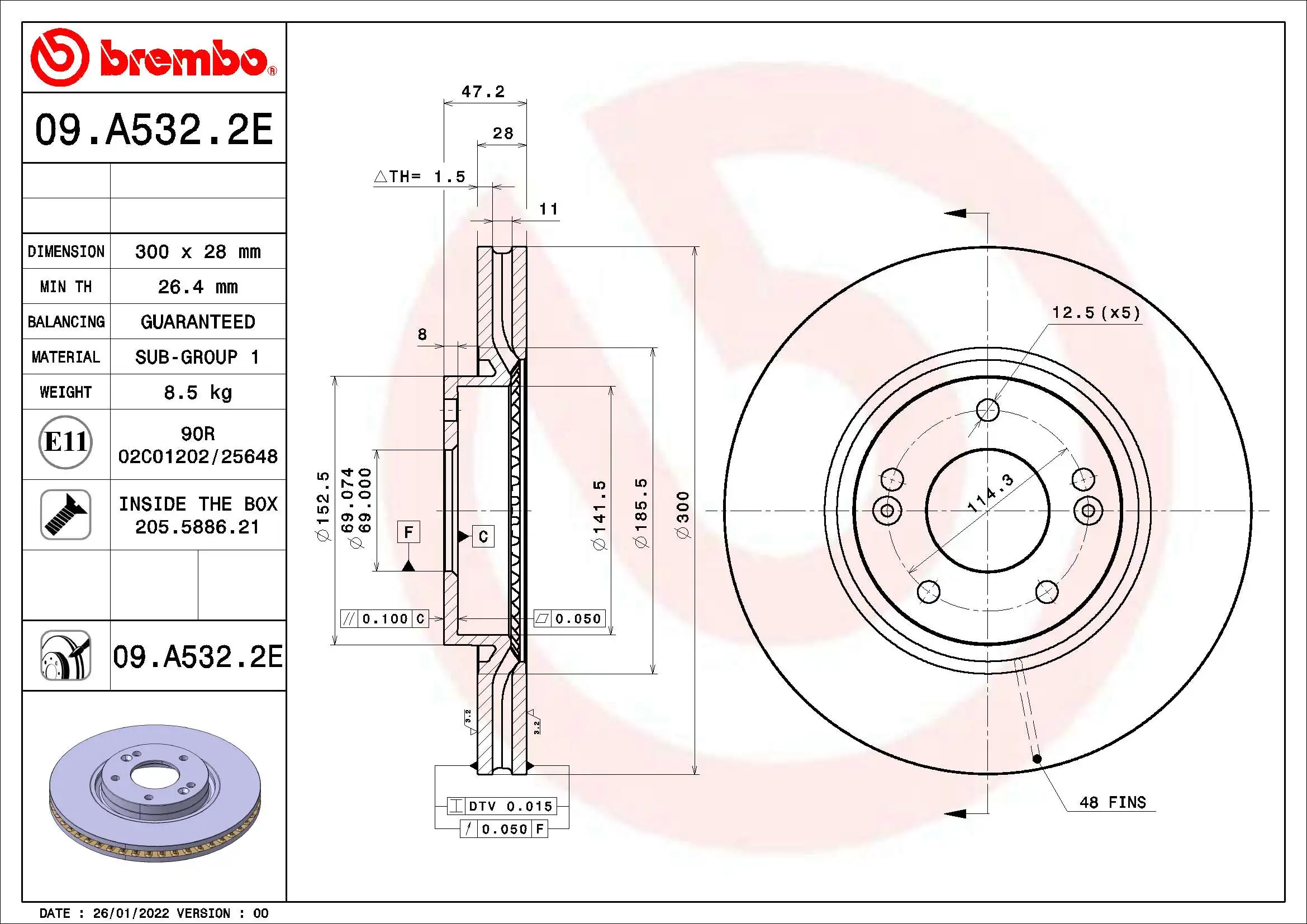 Kit de freins, frein à disques BREMBO KT 08 029