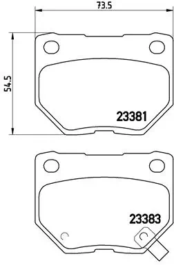 Kit de plaquettes de frein, frein à disque BREMBO P 56 054